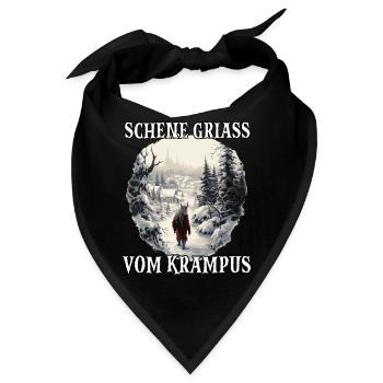 Krampus Maske | Krampus Kostüm | Germanische - Bandana - Schwarz - Vorne