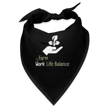 Farm Work Life Balance - Farmer Agriculture - Bandana - Schwarz - Vorne