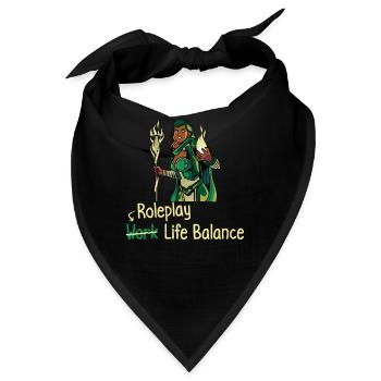 Roleplay Work Life Balance – Rpg Fantasy Geek - Bandana - Schwarz - Vorne