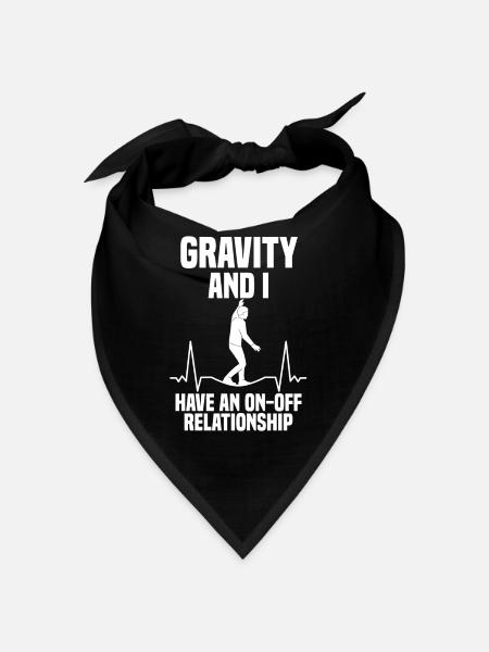 Gravity et moi avons une relation intermittente - Bandana - noir - Devant