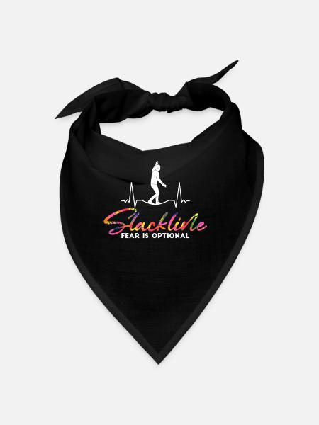 Slackline fear is optional - Bandana - black - Front