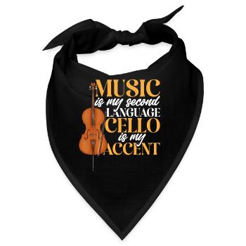 Cellospieler Cellist Musiker Cello - Bandana - Schwarz - Vorne