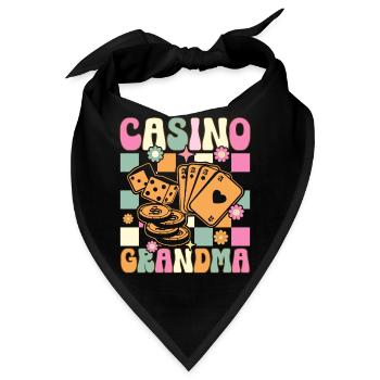 Groovy Slot Machine Casino Liebhaber Glücksspiel - Bandana - Schwarz - Vorne