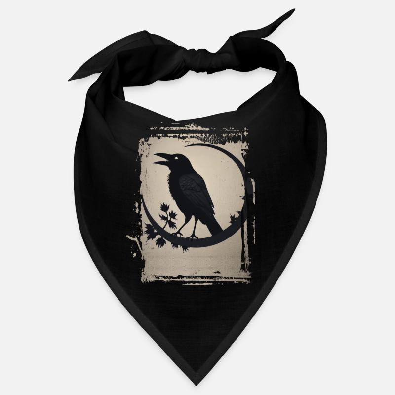 Rabe auf Ast sitzend Bandana