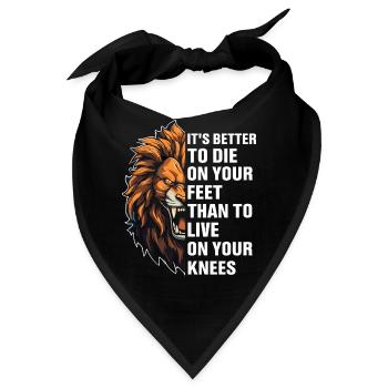 Lustige Alpha-Männchen Männer Wolf - Bandana - Schwarz - Vorne