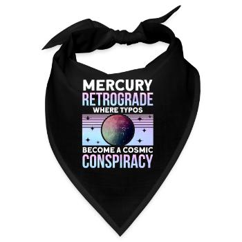 Rückläufige Planeten Merkur Rückläufig - Bandana - Schwarz - Vorne