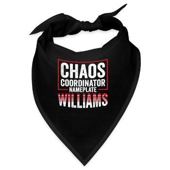 Williams Chaos Familie Team Geschenkidee - Bandana - Schwarz - Vorne