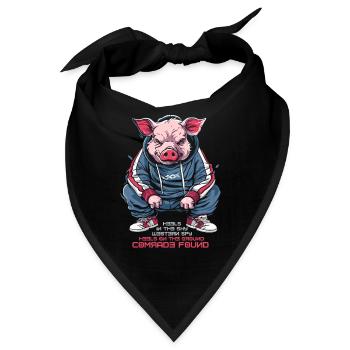 Westen Spion oder Genosse, slawisch Gopnik Schwein - Bandana - Schwarz - Vorne