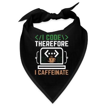 Kaffee-Codierung Programmierer Programmierer Entwickler Nerd Coff - Bandana - Schwarz - Vorne