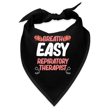 Breath Easy Atemtherapeut Asthma Pulmonologie - Bandana - Schwarz - Vorne