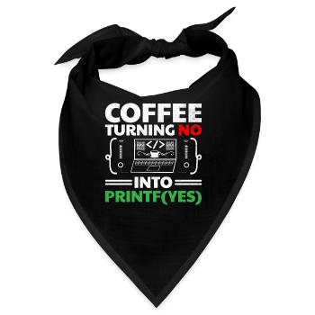 Kaffee-Codierung Programmierer Programmierer Entwickler Nerd Coff - Bandana - Schwarz - Vorne