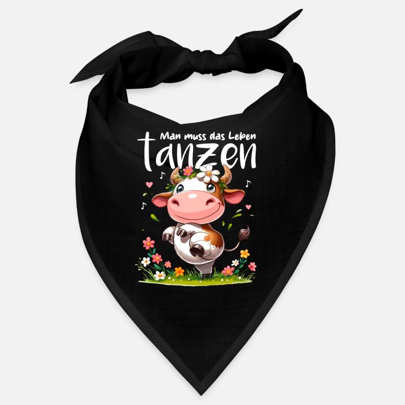 Vache Danse Danse Joie de vivre Musique Optimisme Fun Bandana