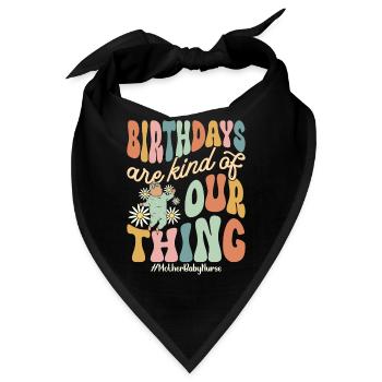 Krankenschwester Baby Entbindungsschwester - Bandana - Schwarz - Vorne