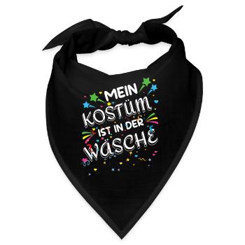 Mein Kostüm Ist In Der Wäsche Karneval - Bandana - Schwarz - Vorne