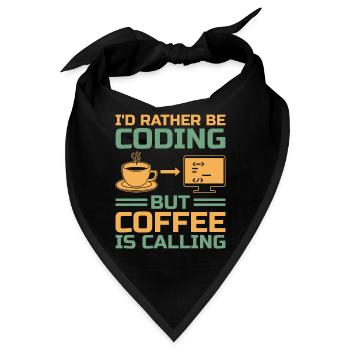 Kaffee-Codierung Programmierer Programmierer Entwickler Nerd Coff - Bandana - Schwarz - Vorne