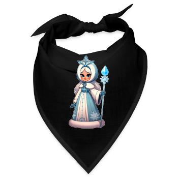 Ded Moroz Snegurotschka russischer Weihnachtsmann - Bandana - Schwarz - Vorne
