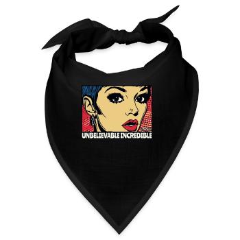 Die unglaubliche, fantastische Pop-Art-Frau - Bandana - Schwarz - Vorne