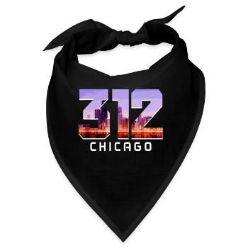 Chicago, Illinois - Bandana - Schwarz - Vorne