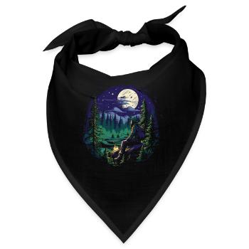 Wandern T für Naturliebhaber und Hiking Fans - Bandana - Schwarz - Vorne