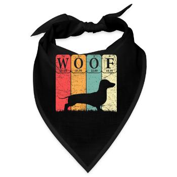 Dachshund Dog Periodic Table Elements Dog Lover - Bandana - Schwarz - Vorne