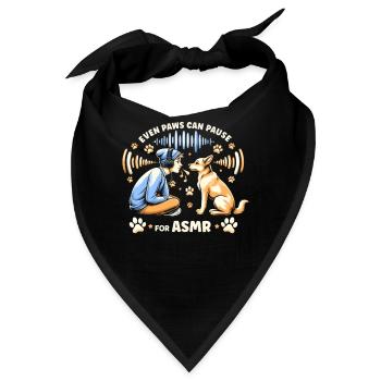 Asmr Whispering Asmr Enthusiast Mindfulness - Bandana - Schwarz - Vorne