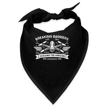 Drohne Pilot Opa Geschenkidee Alter Mann Mit - Bandana - Schwarz - Vorne