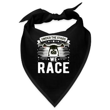 Drohne Pilot Opa Geschenkidee Alter Mann Mit - Bandana - Schwarz - Vorne