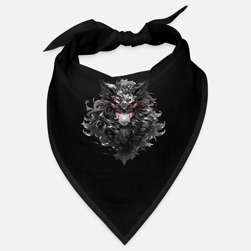 Dunkler Mondwolfmaske Bandana