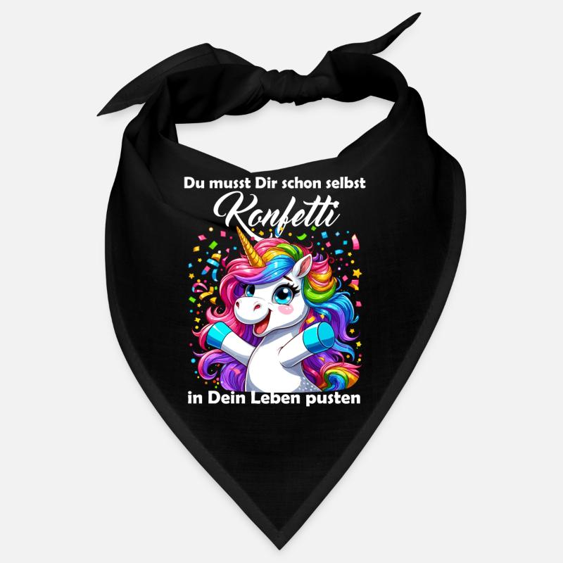 Licorne Carnaval Confettis Fun Optimisme Drôle Bandana