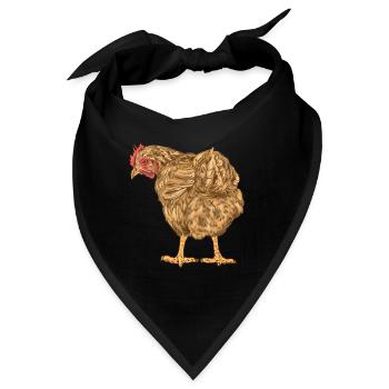 Huhn Federvieh Geflügel Bauernhof Vogel Eier Bio - Bandana - Schwarz - Vorne