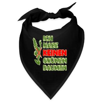 Keine Ahnung - Bandana - Schwarz - Vorne