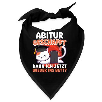 Abiturienten Habe mein Abitur Geschafft Lustiges - Bandana - Schwarz - Vorne