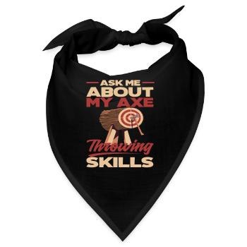 Axtwurf Axt Werfen Sportart Werfer - Bandana - Schwarz - Vorne