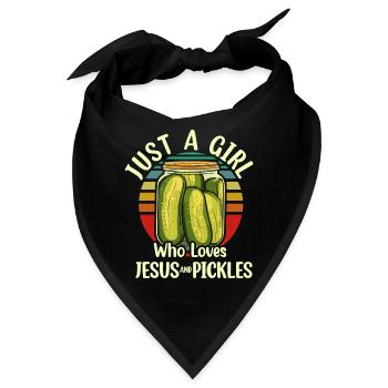 Pickles & Jesus Pickle Gemüseanbau - Bandana - Schwarz - Vorne