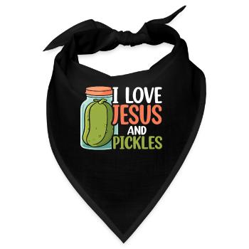 Pickles & Jesus Pickle Gemüseanbau - Bandana - Schwarz - Vorne