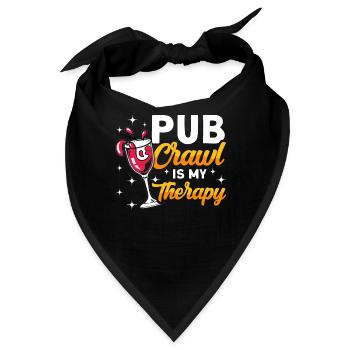 Crawled Pub Crawl Alcohol Drinking - Bandana - Schwarz - Vorne