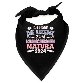 Maturantin Lizenz zum Klugscheissen Matura - Bandana - Schwarz - Vorne