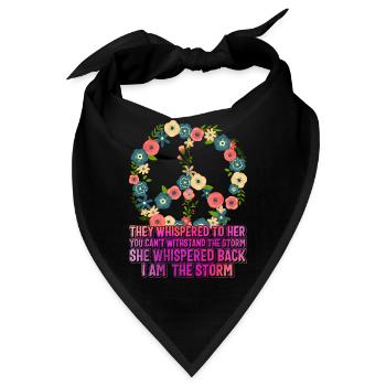 Feministisches Hemd, flüsterten sie ihr zu - Bandana - Schwarz - Vorne