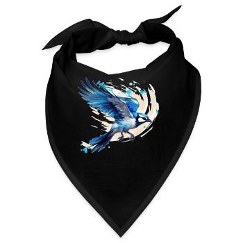 Blue Jay Bird Watching Vintage Birding Birdwatcher - Bandana - Schwarz - Vorne