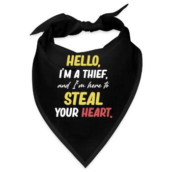 Hallo, Ich Bin Ein Dieb Und Ich Bin Hier, Um Dein - Bandana - Schwarz - Vorne