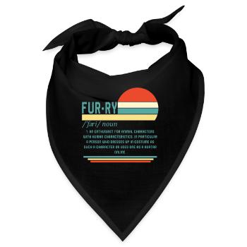 Tiercharakter-Hemd, pelziges Substantiv-T-Shirt, Geschenk für - Bandana - Schwarz - Vorne