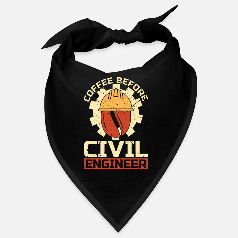 Civil Engineer Coffee Construction Coffee Lover Bandana