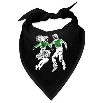 Irischer Tanz Feis Kleeblatt Festival - Bandana - Schwarz - Vorne