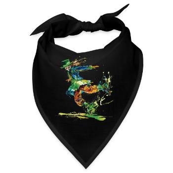 Irischer Tanz Feis Kleeblatt Festival - Bandana - Schwarz - Vorne