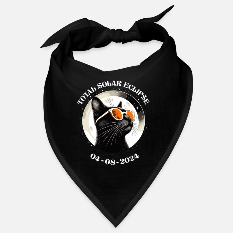 Eclipse Solaire Avril 2024 Chat Amérique Drôle Bandana