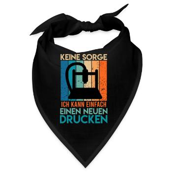 3D Drucker Keine Sorge Kann einen Neuen Drucken - Bandana - Schwarz - Vorne
