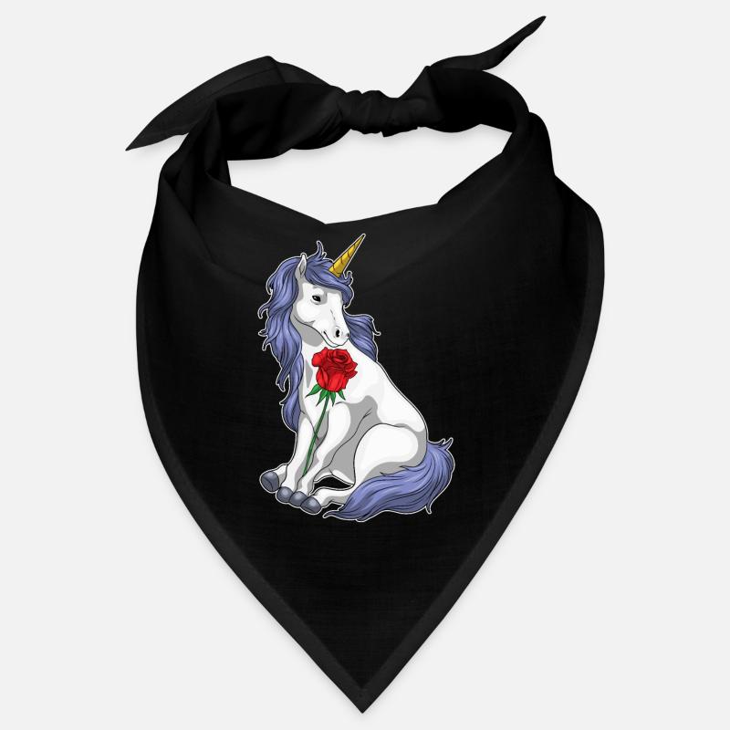 Einhorn Rose Blumen Bandana
