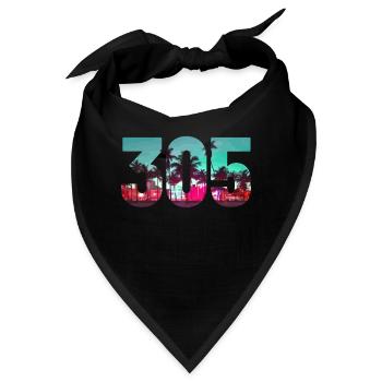 Miami Florida USA - Bandana - Schwarz - Vorne