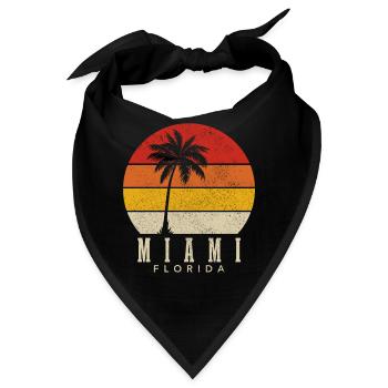 Miami Florida USA - Bandana - Schwarz - Vorne