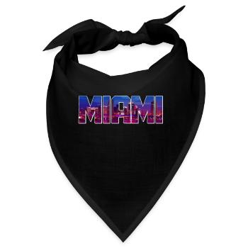 Miami Skyline Florida USA - Bandana - Schwarz - Vorne